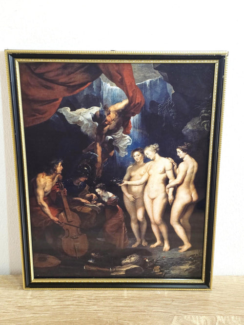 Classical Nudes & Red Drapery — Framed Figurative Art Print – photo 1