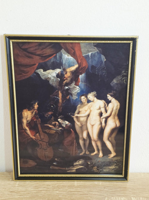 Classical Nudes & Red Drapery — Framed Figurative Art Print – photo 2