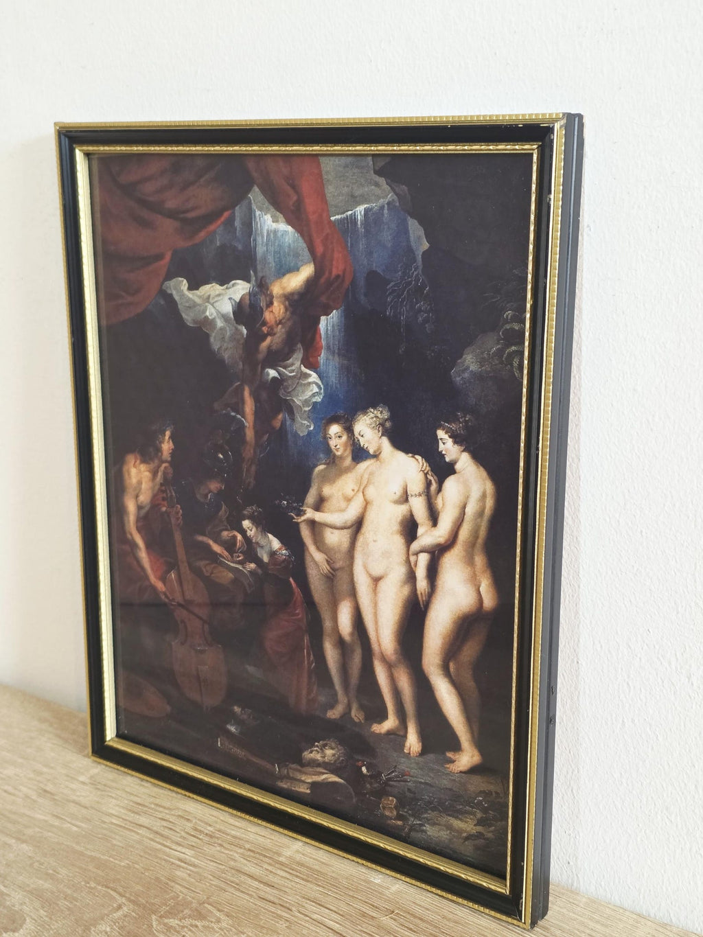 Classical Nudes & Red Drapery — Framed Figurative Art Print – photo 3