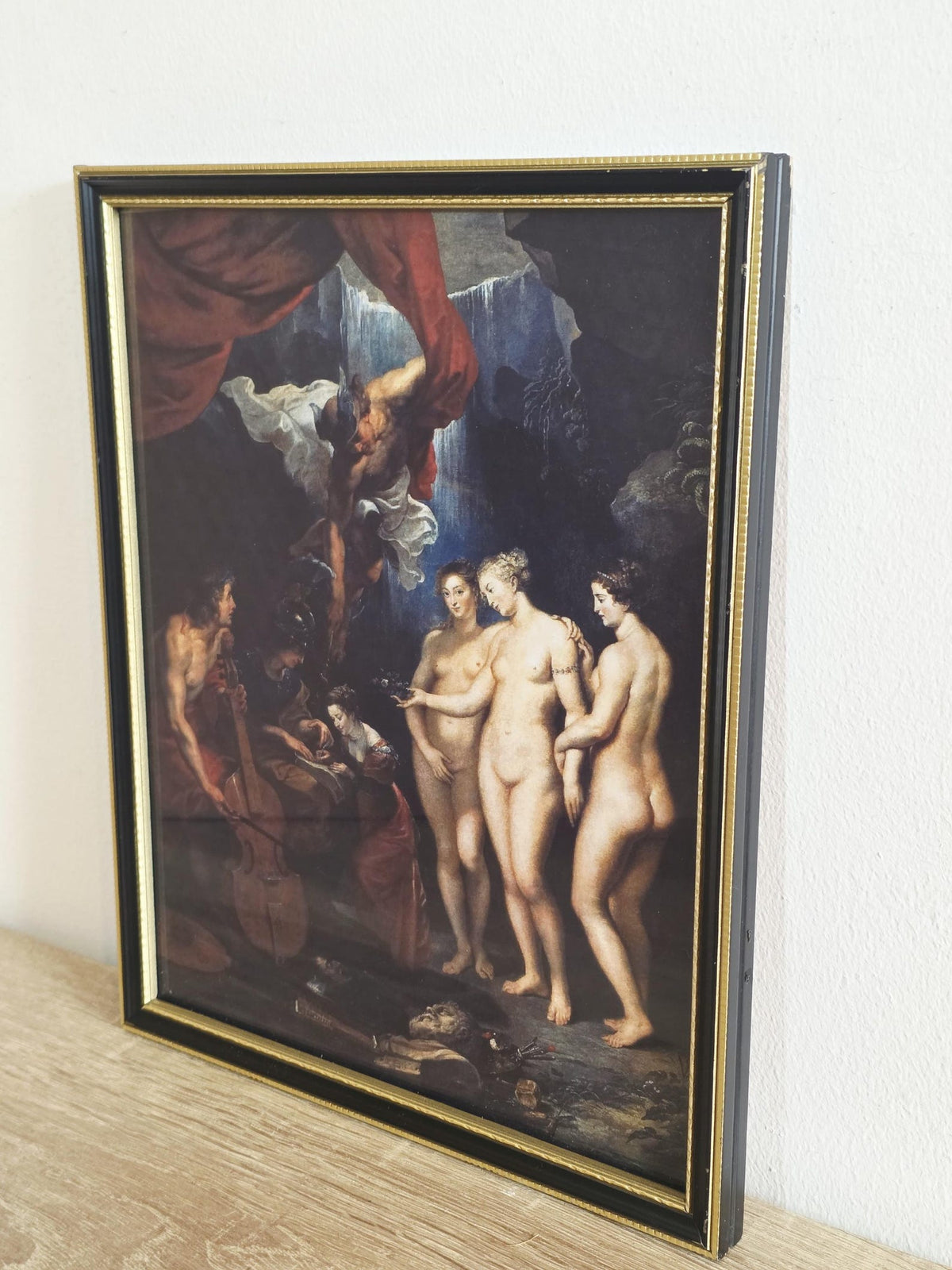 Classical Nudes & Red Drapery — Framed Figurative Art Print – photo 3