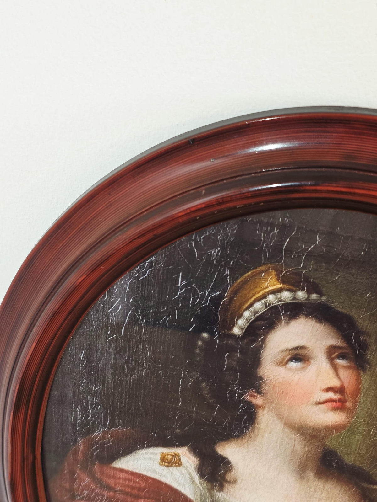 Cleopatra & the Serpent — Art Print in an Oval Burgundy Frame – photo 4
