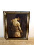Female Nude Back Study — Art Print in a Vintage Black & Gold Frame – photo 1