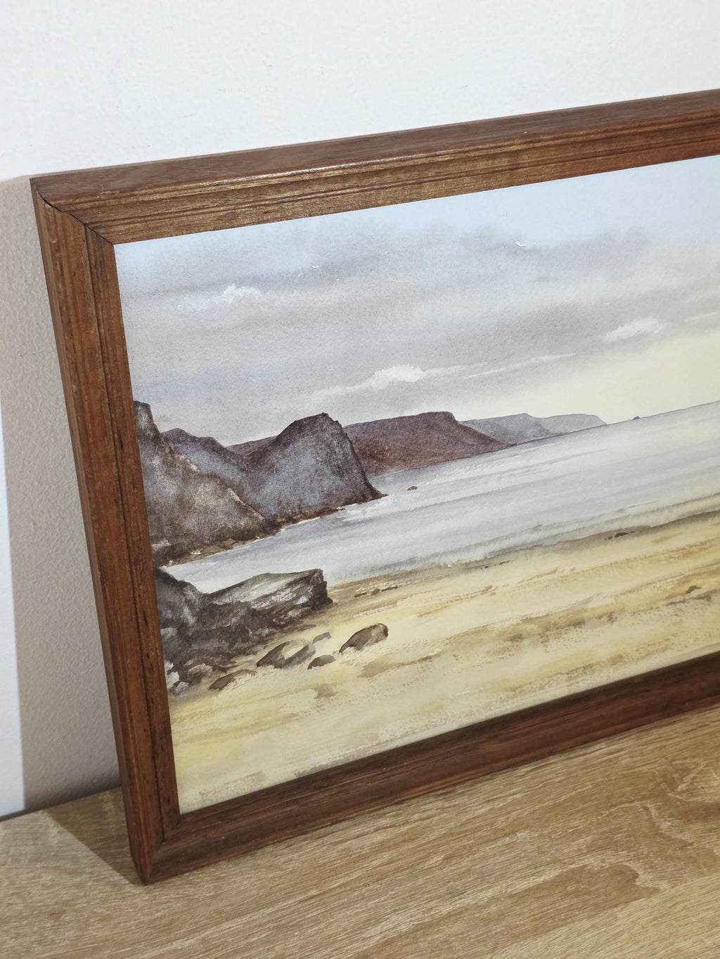 Sandy Beach & Rocky Headlands — Original Watercolour by Marion Saul – photo 5