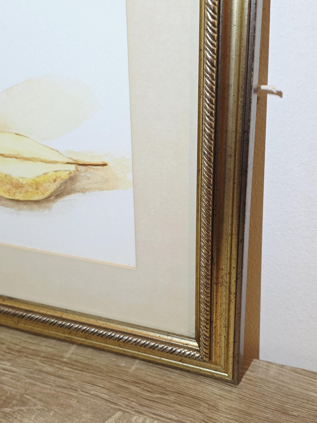 Golden Pear Still Life — Original Vintage Watercolour – photo 4