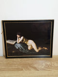Reclining Nude with an Open Book — Classical Framed Art Print – photo 1