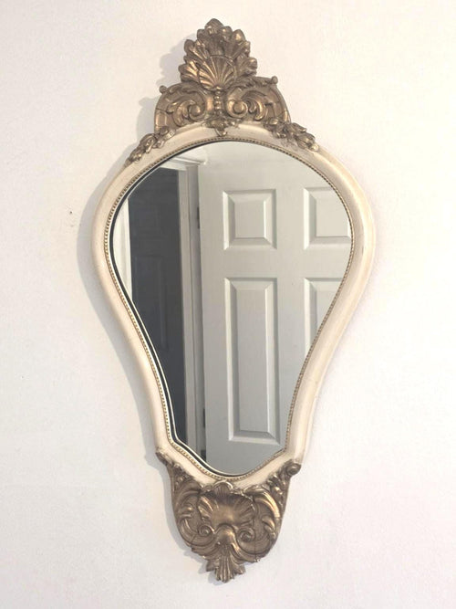 Cream & Gold Rococo-Style — Vintage Decorative Wall Mirror – photo 1