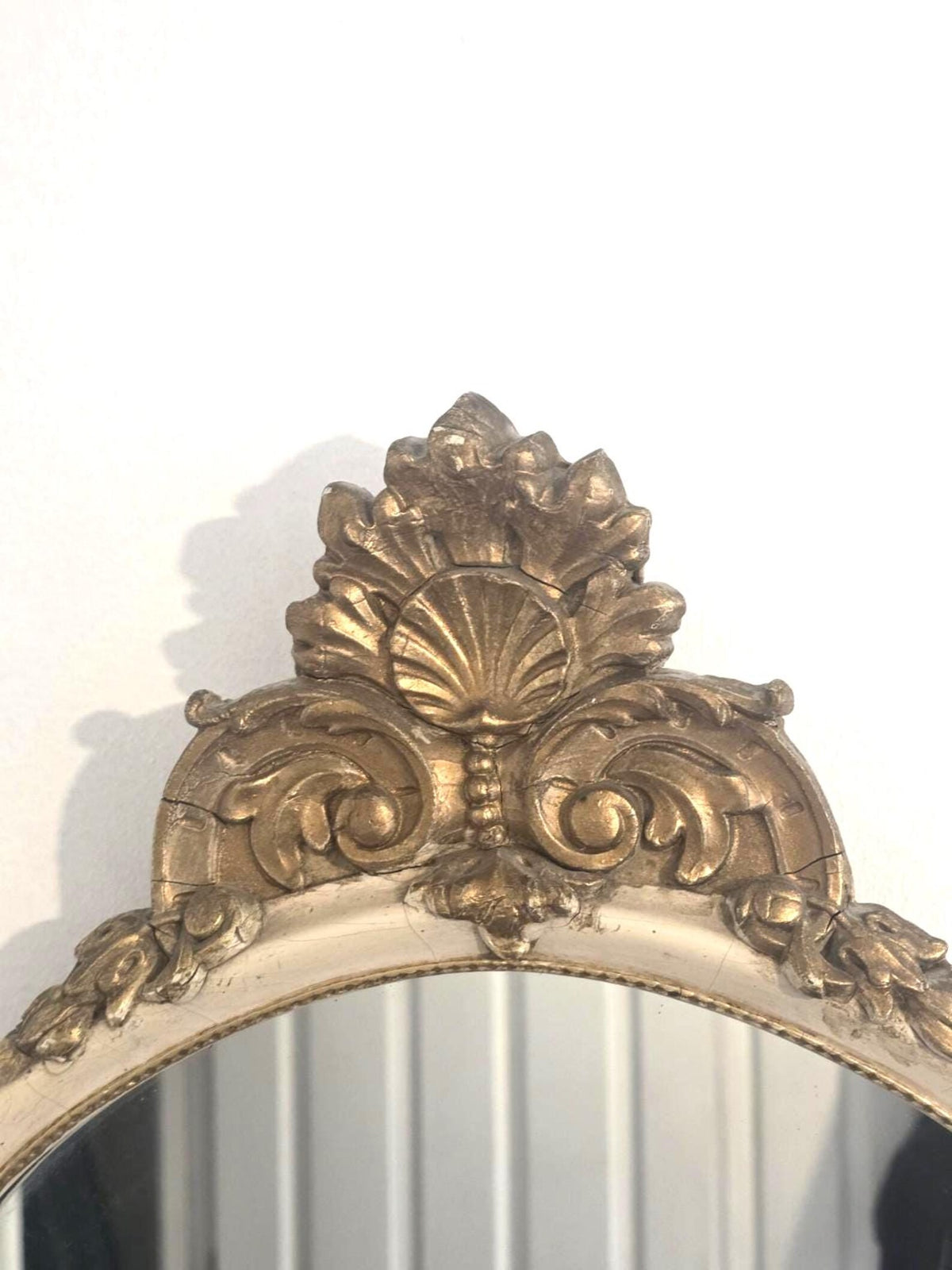 Cream & Gold Rococo-Style — Vintage Decorative Wall Mirror – photo 3