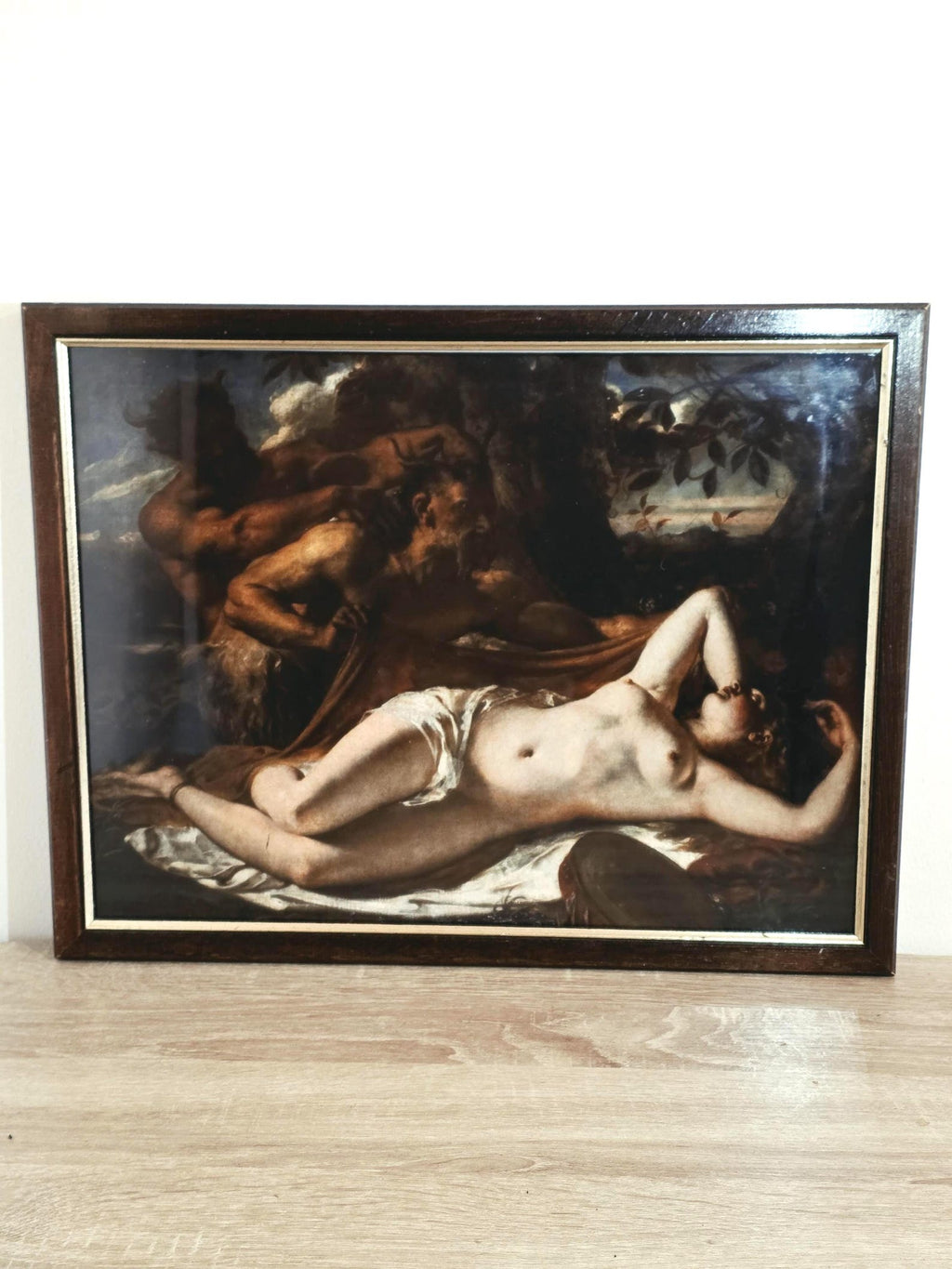 Satyrs & Sleeping Woman — Classical Nude Framed Art Print – photo 1