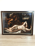 Satyrs & Sleeping Woman — Classical Nude Framed Art Print – photo 1