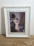 Seated Nude Woman — Art Print in a Distressed Cream Frame – photo 1