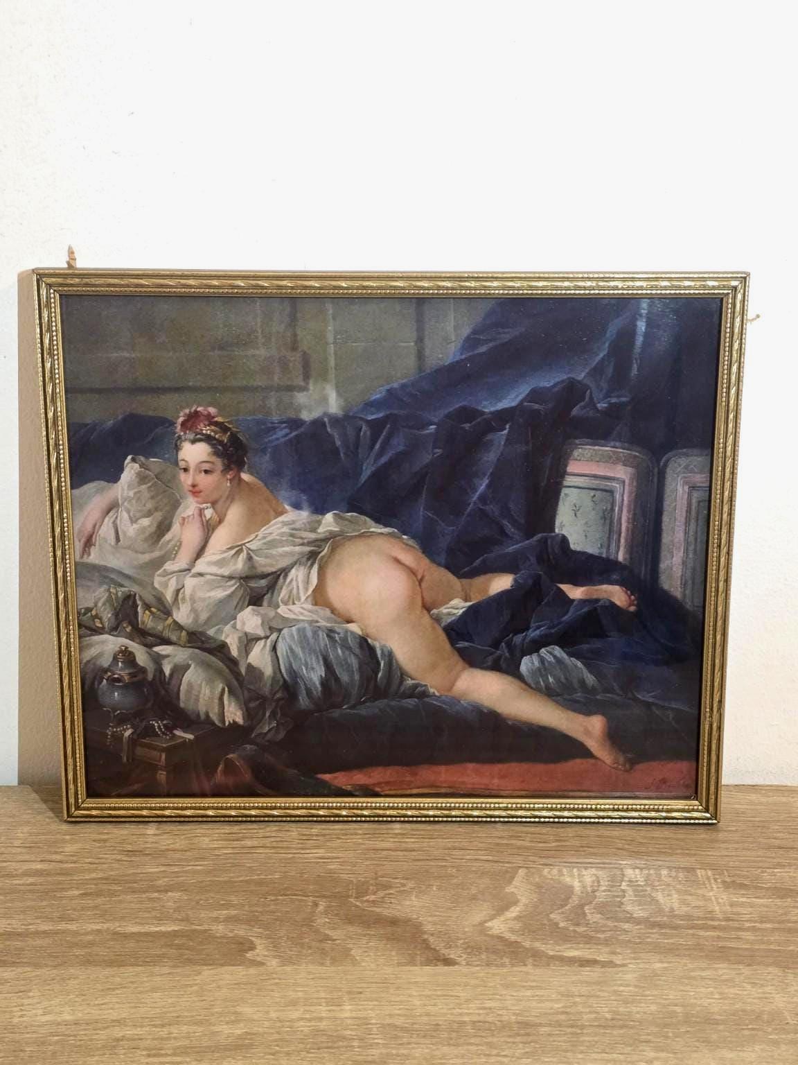 The Brunette Odalisque by François Boucher — Art Print in a Gold Frame — photo 1