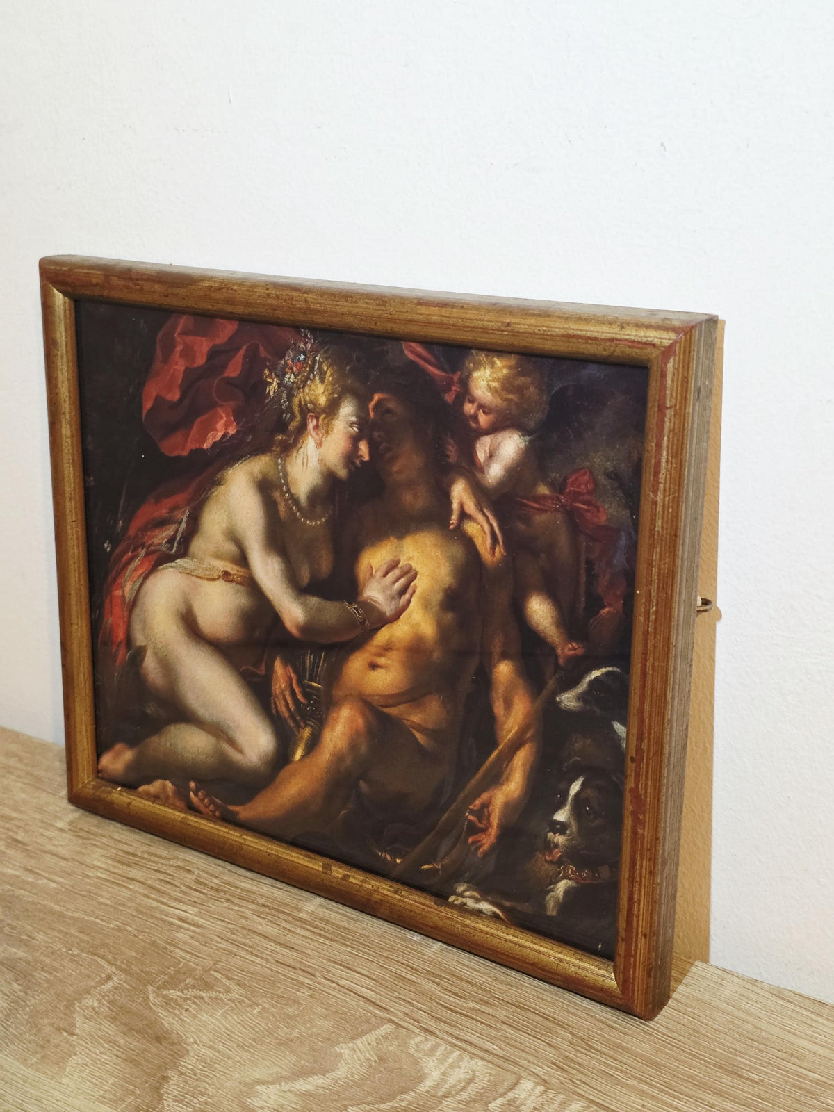 Classical Couple & Cherub — Art Print in a Vintage Gold Frame — photo 2