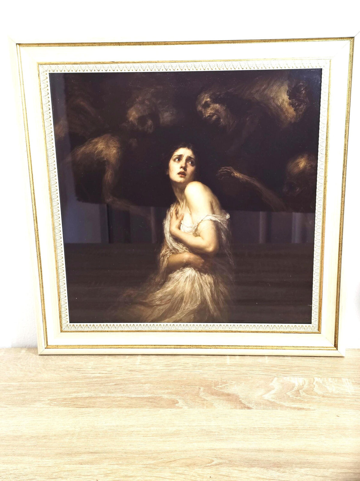 Woman & Demons — Gothic Framed Art Print – photo 1