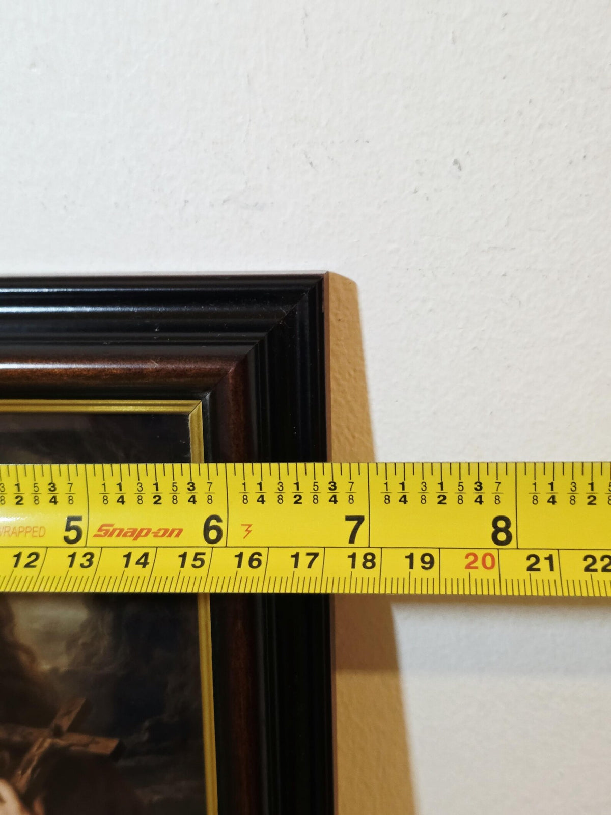 Woman with a Crucifix & Skull — Religious Art Print in a Vintage Frame – photo 5