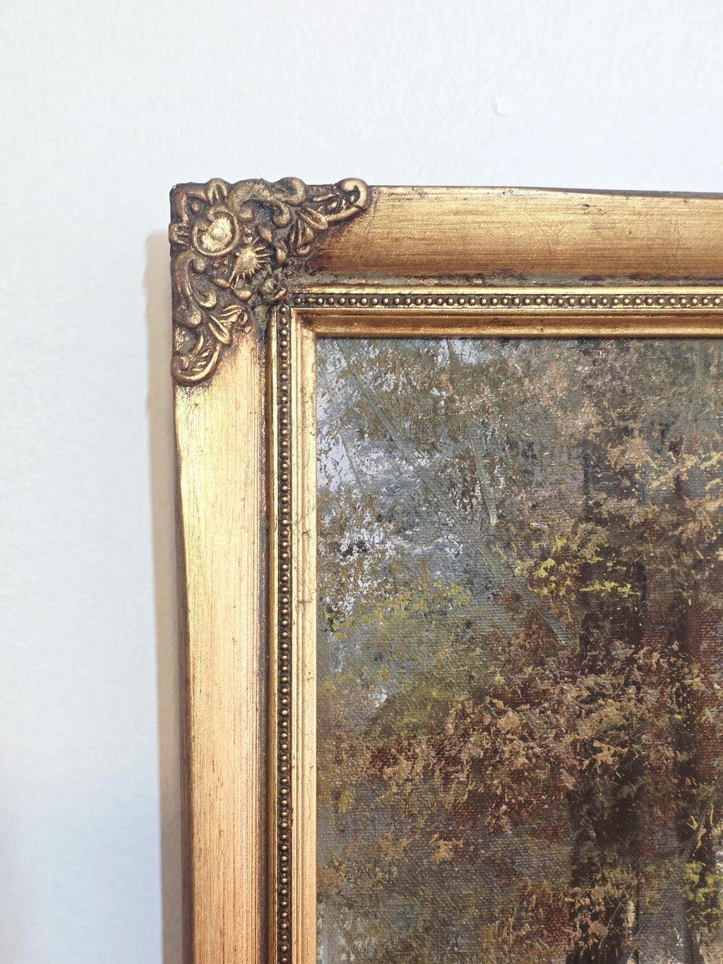 Woodland Track & Figure — Original Vintage Oil Painting – photo 4