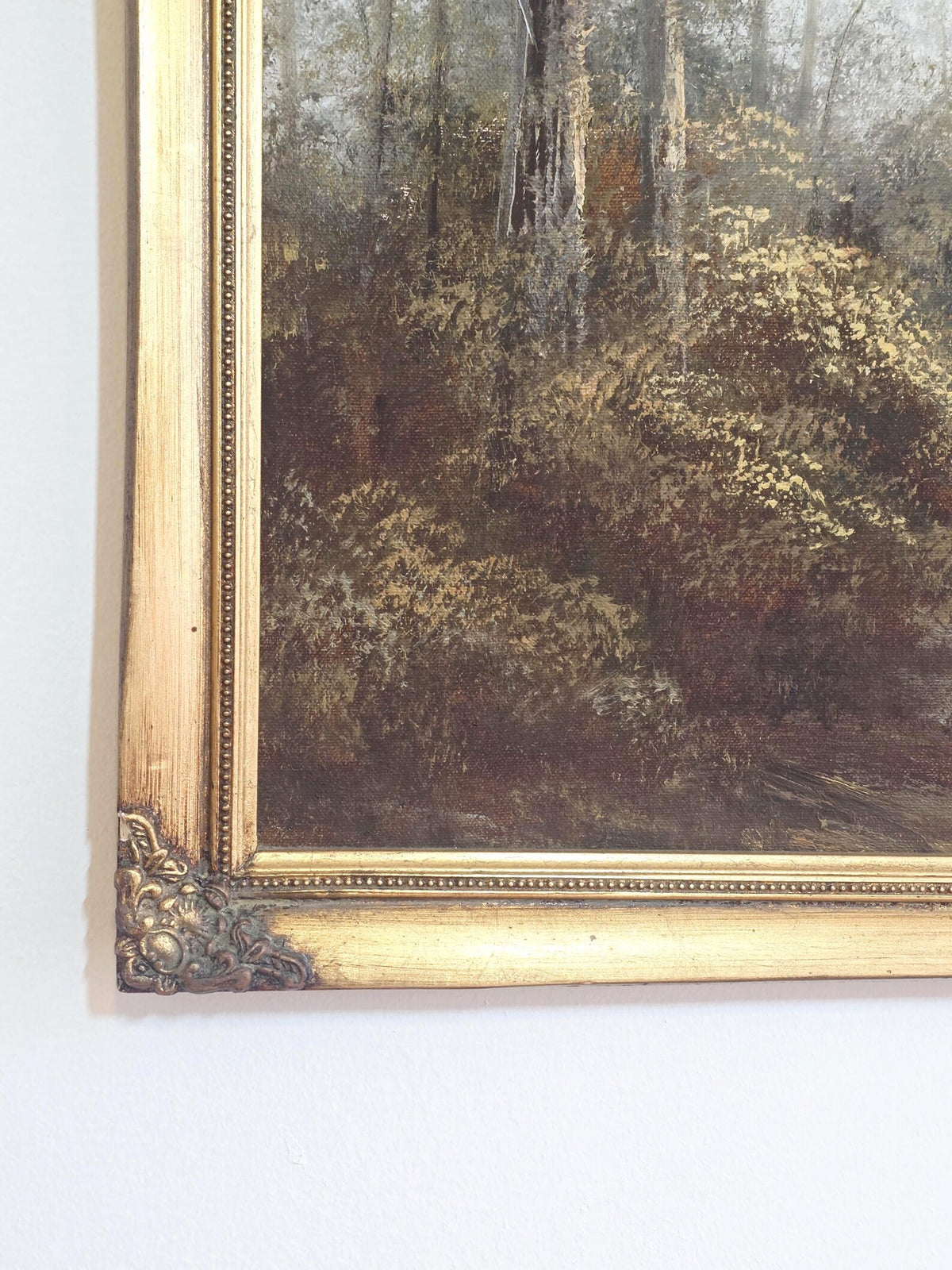 Woodland Track & Figure — Original Vintage Oil Painting – photo 5