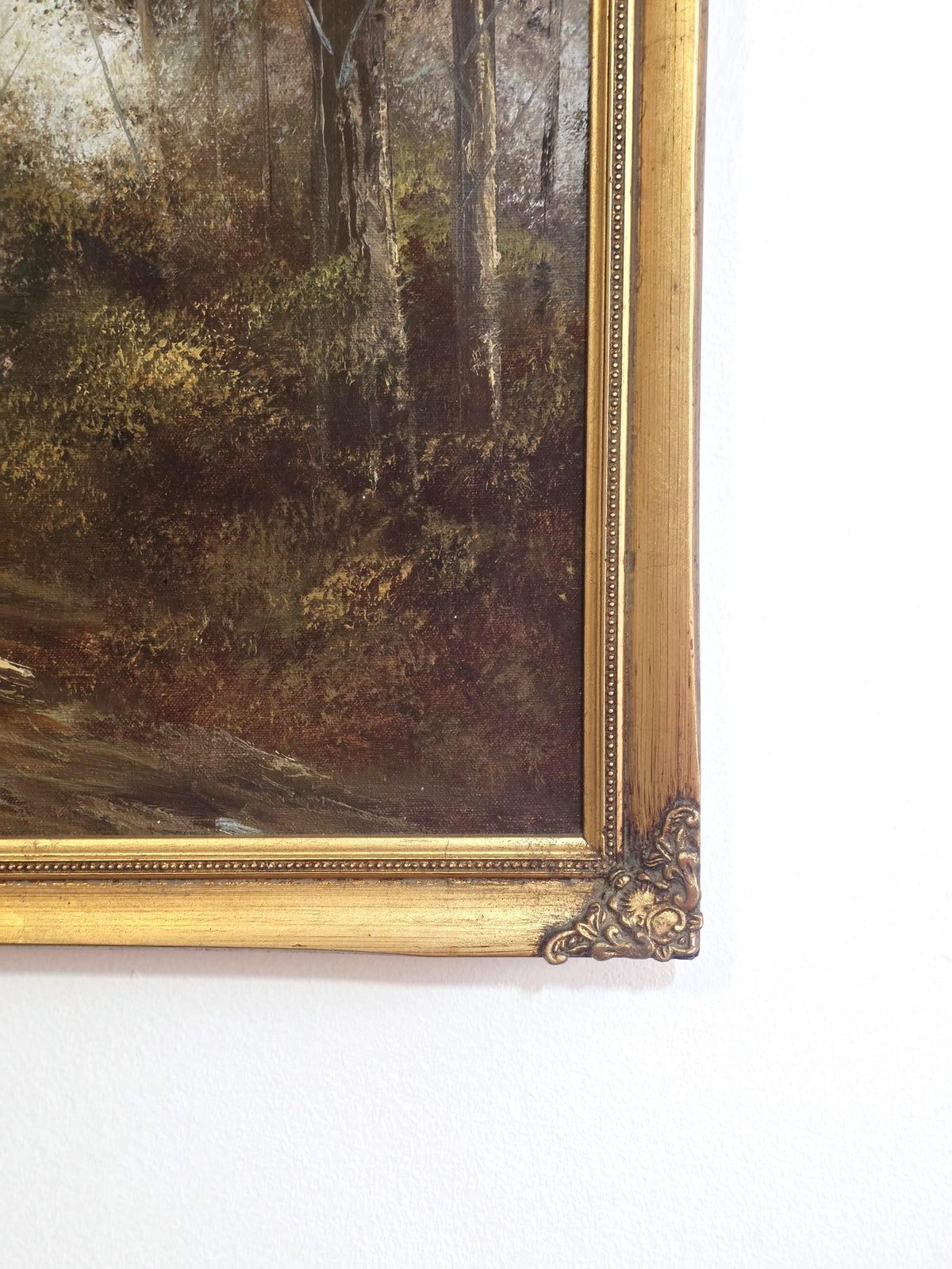 Woodland Track & Figure — Original Vintage Oil Painting – photo 6