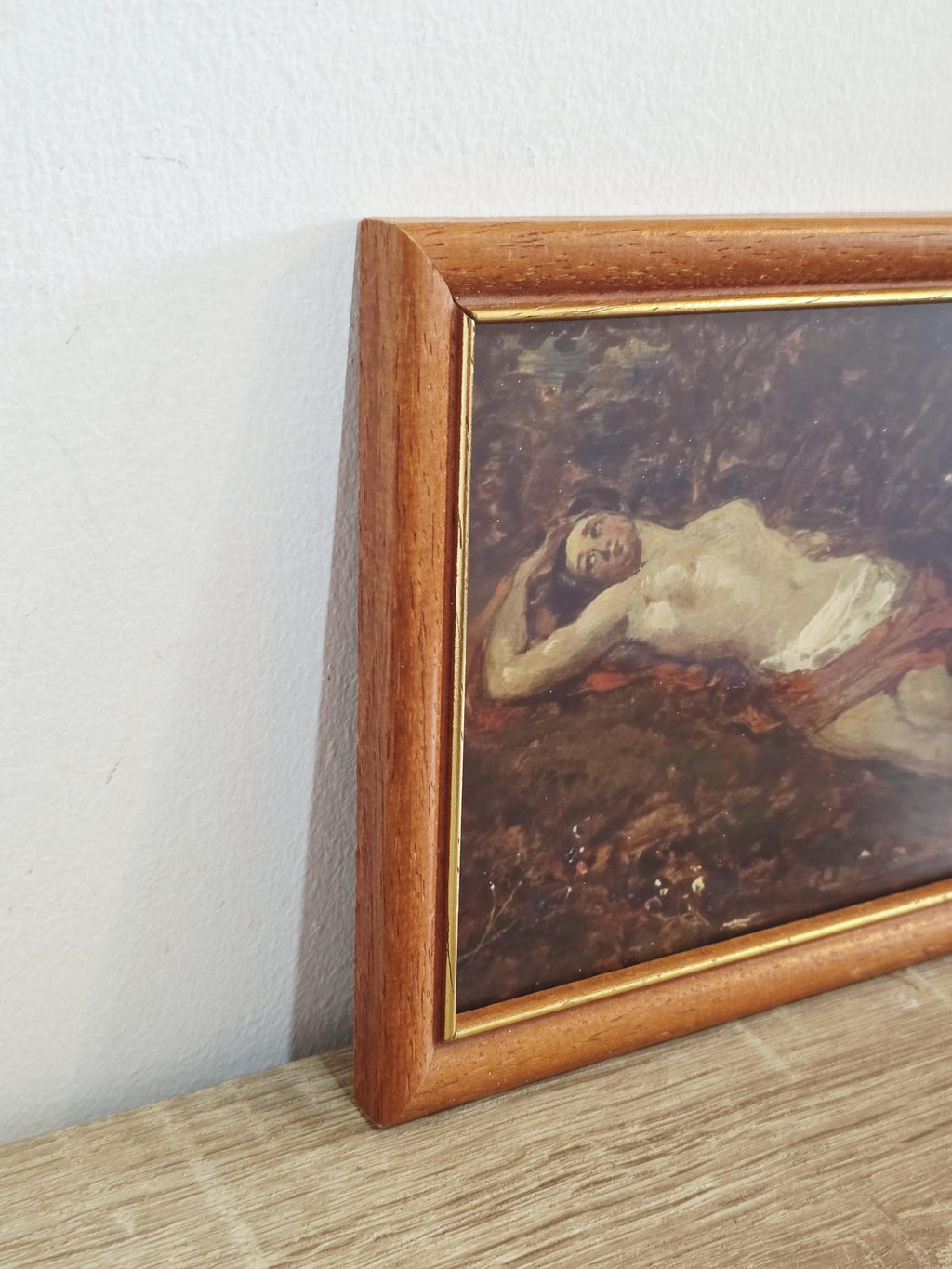 Reclining Nude in Woodland — Art Print in a Vintage Wooden Frame – photo 4